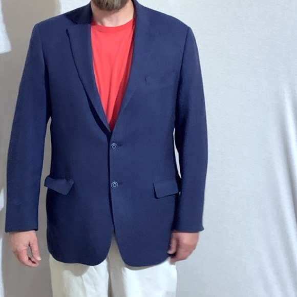 VTG 1960’s Union Made Navy Blue Sport Coat USA - Picture 7 of 15